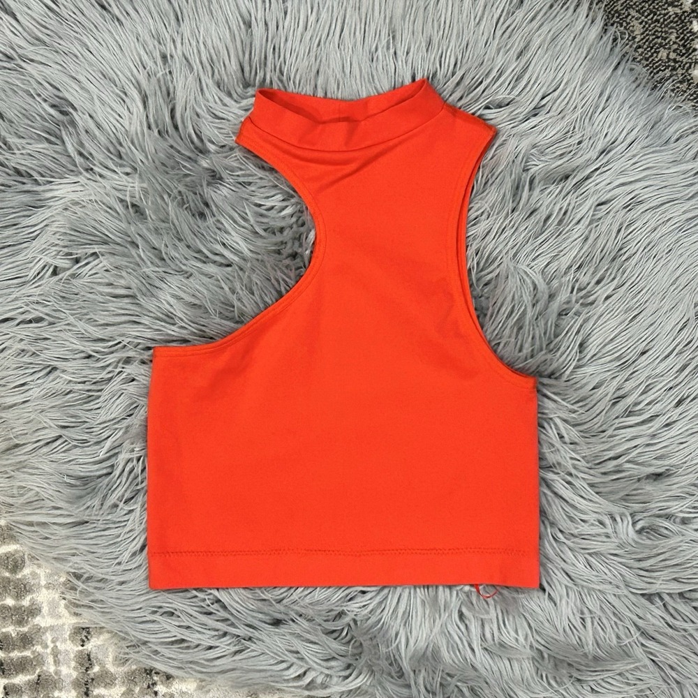 GARAGE B.DY Women's Red Crop Top‎ Asymmetric Size XS NWOT